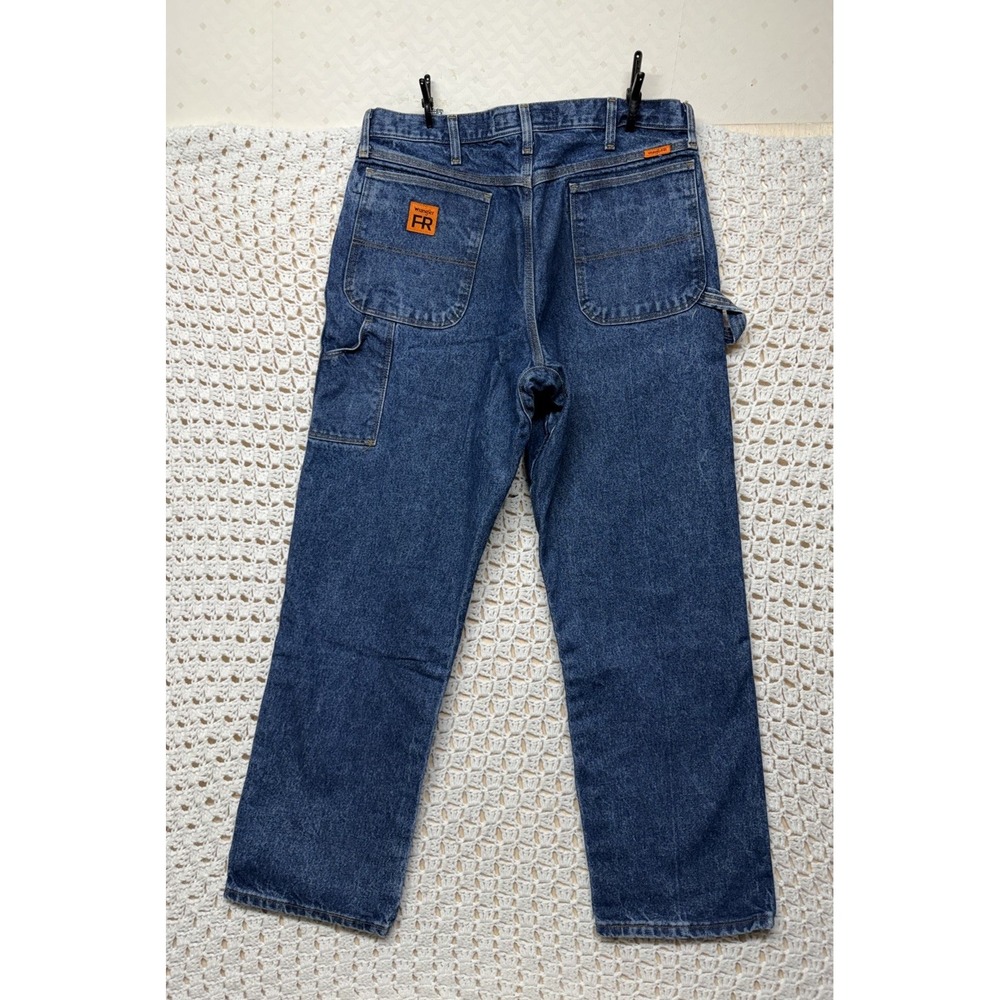 Wrangler Riggs FR Fire Jean Mens Tag 36x32 Fits 34x31 Blue Denim Flame Resistant